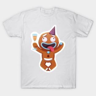 Christmas Sticker, Ginger Man Sticker T-Shirt